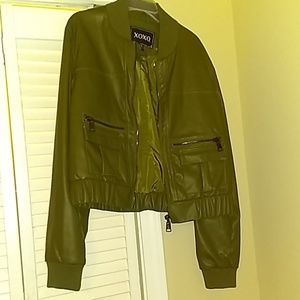 XOXO Olive Leather Jacket